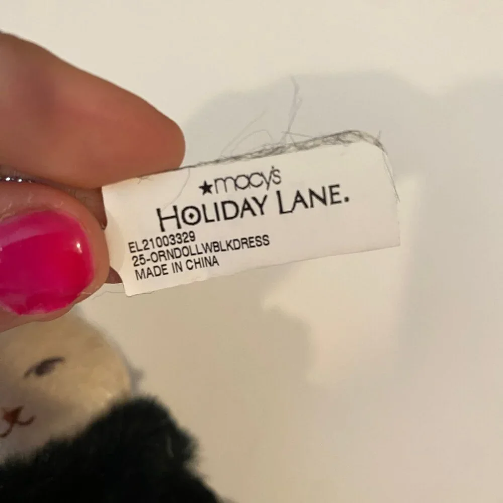 Holiday Lane Ballet Dancer Bunny Christmas Ornament‎ 9” Elegant Décor
